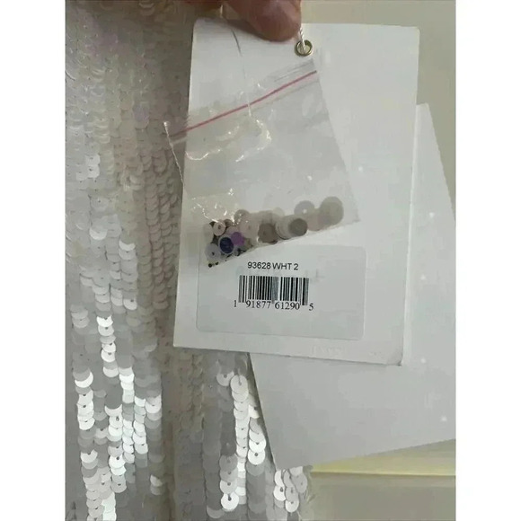 Mac Duggal Mini Dress 2 XS Sequined Embellished Mixed Floral Mini 93628 Cocktail - Picture 7 of 10